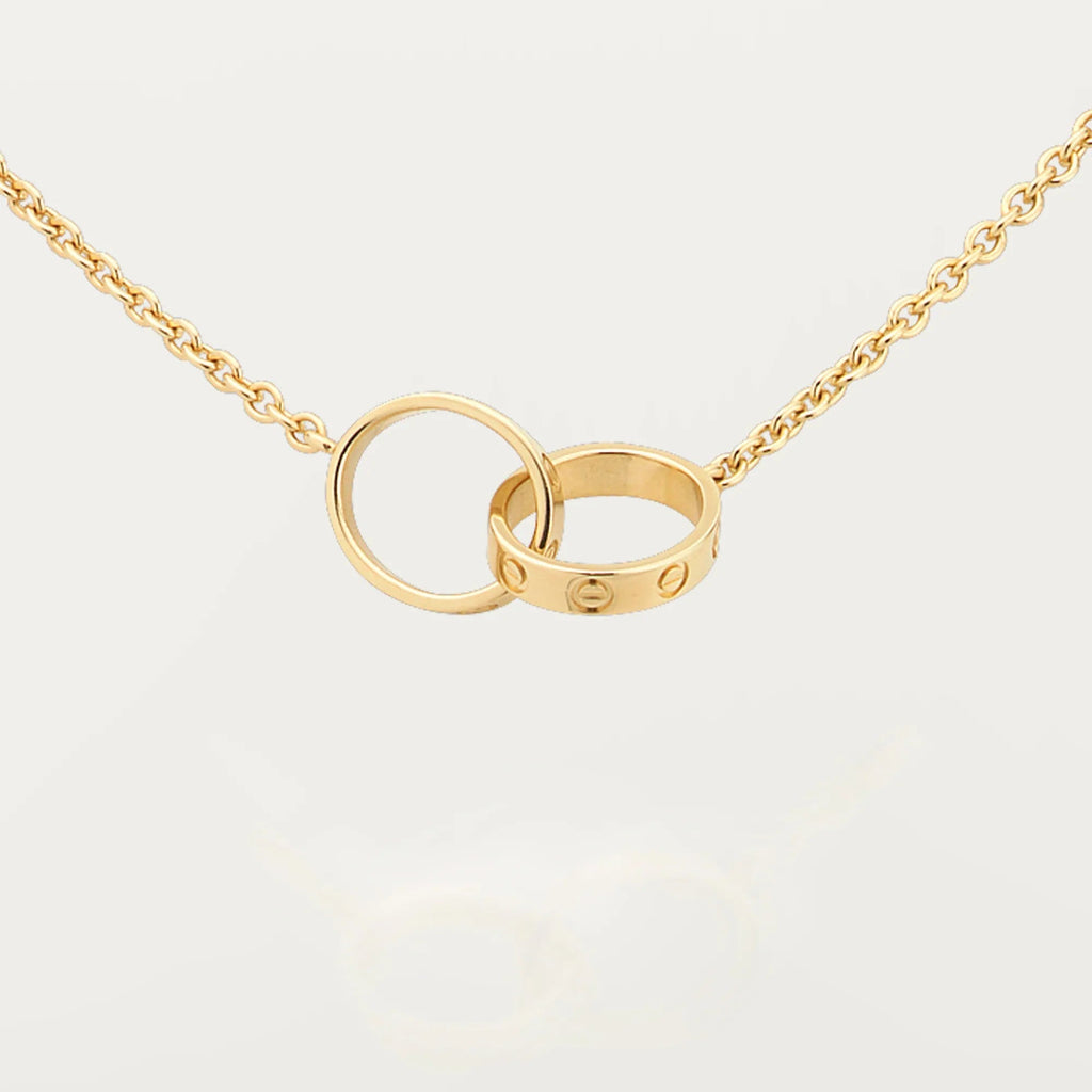[Luxe Jewelry]LOVE DOUBLE RING NECKLACE
