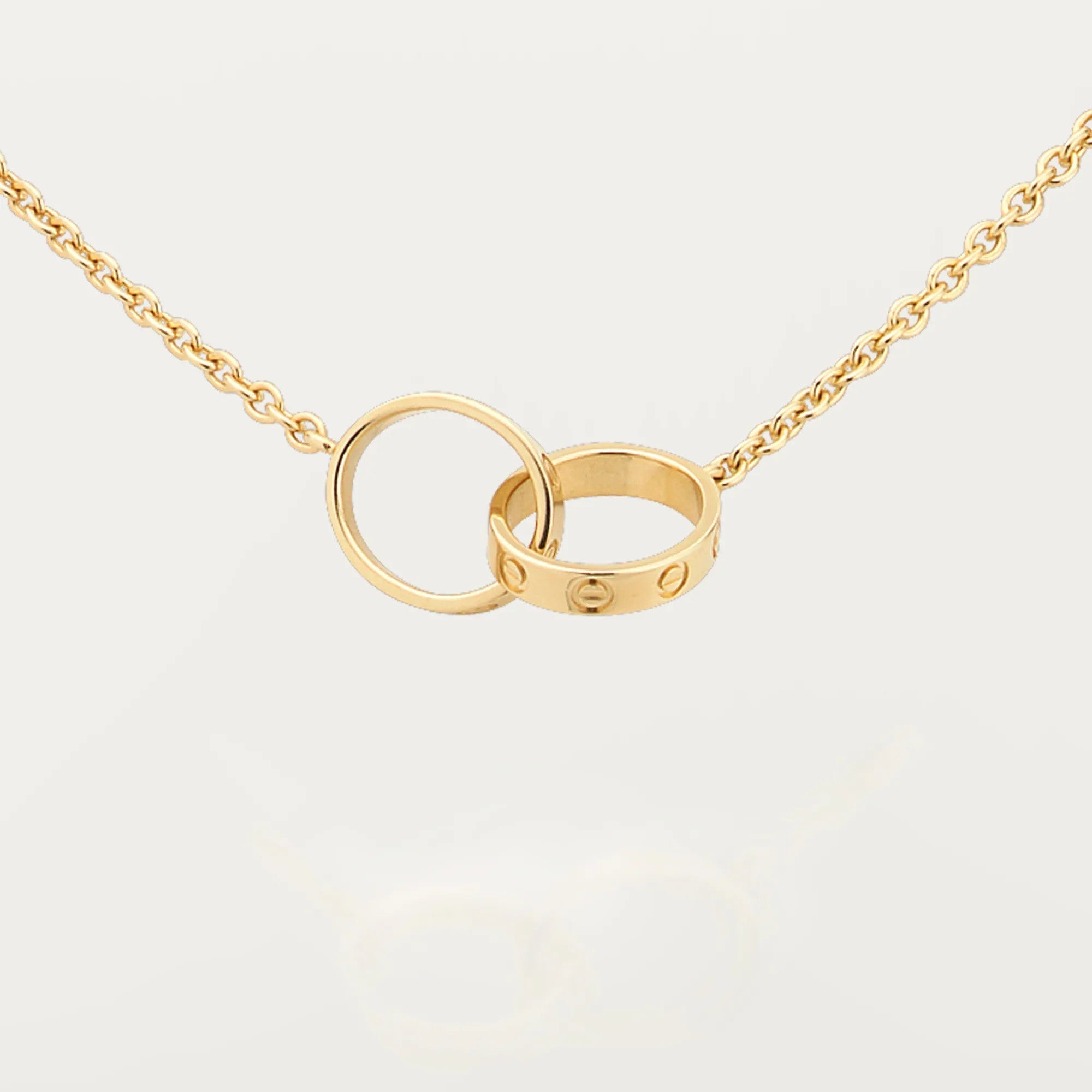 [Luxe Jewelry]LOVE DOUBLE RING NECKLACE