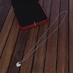 [Luxe]AMULETTE SILVER FULL DIAMOND NECKLACE