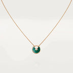 [Luxe]AMULETTE ROSE GOLD MALACHITE NECKLACE