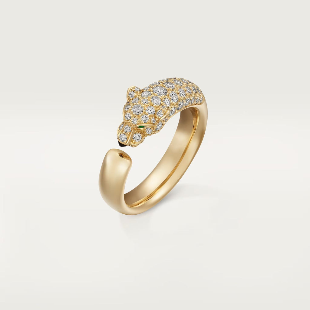 [Luxe Jewelry]PANTHERE HALF DIAMOND SMALL RING