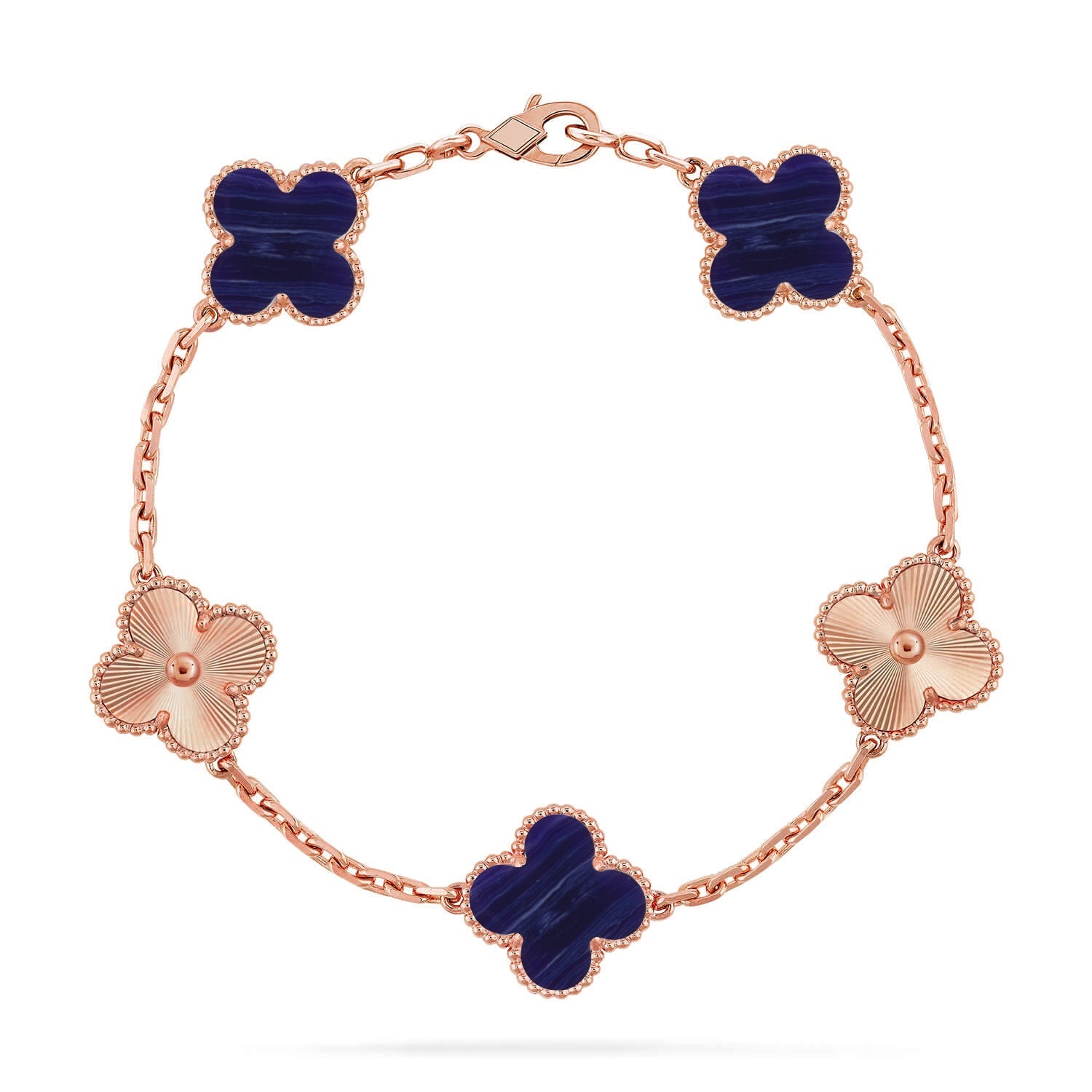 [Luxe]CLOVER 5 MOTIF PURPLE STRIPES BRACELET COLLECTION