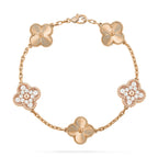 [Luxe] CLOVER 5 MOTIF LASER BRACELET COLLECTION