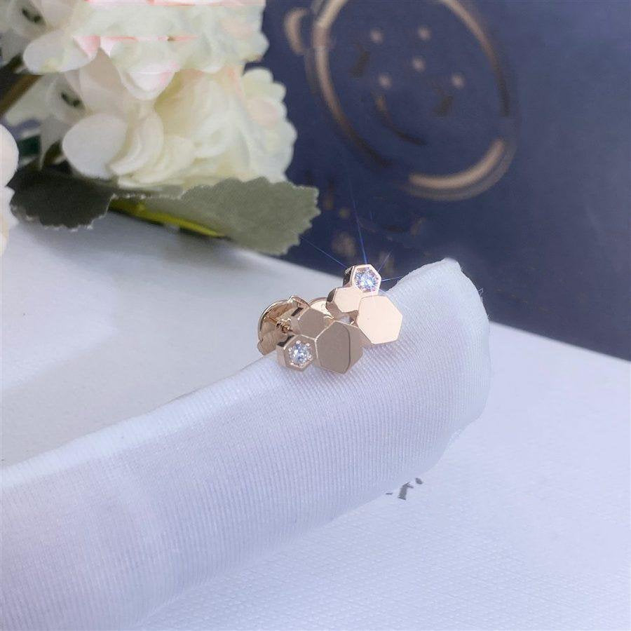[Luxe]Boucles d'oreilles BEE LOVE en or rose et diamants