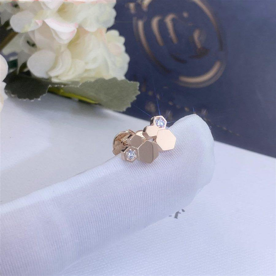 [Luxe]BEE LOVE ピンクゴールド ダイヤモンド イヤリング