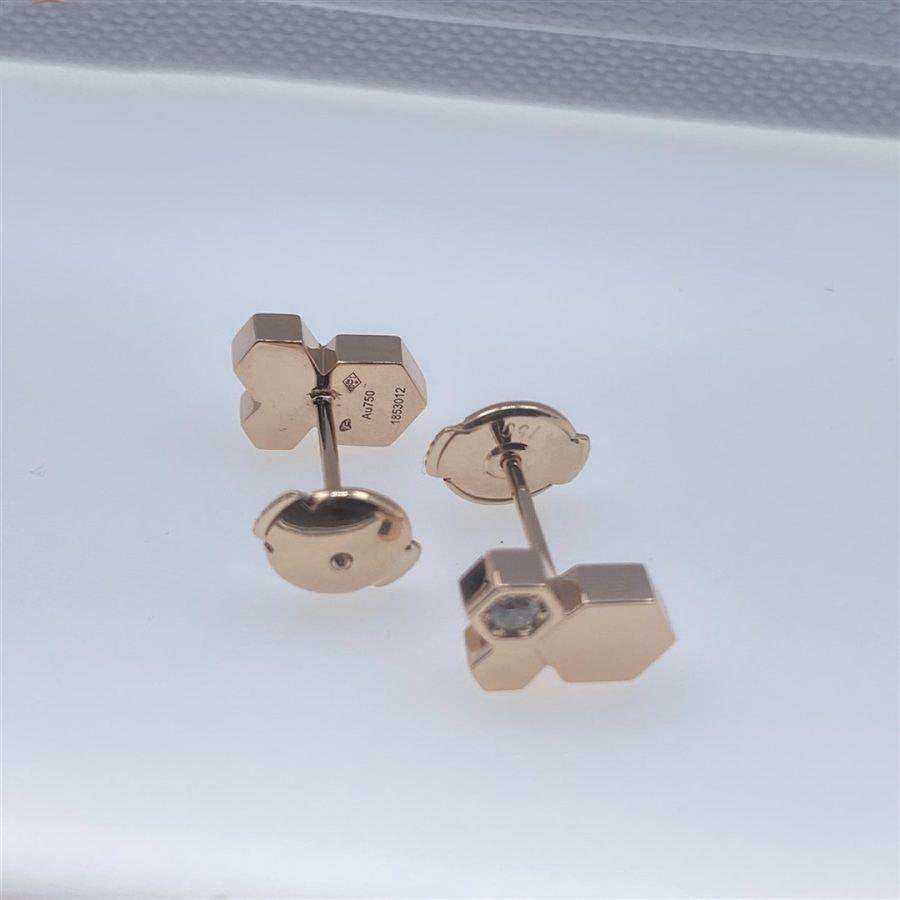 [Luxe]Boucles d'oreilles BEE LOVE en or rose et diamants