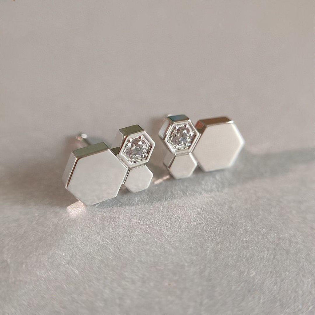 [Luxe]Boucles d'oreilles en argent et diamants Bee Love