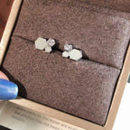 [Luxe]Boucles d'oreilles en argent et diamants Bee Love