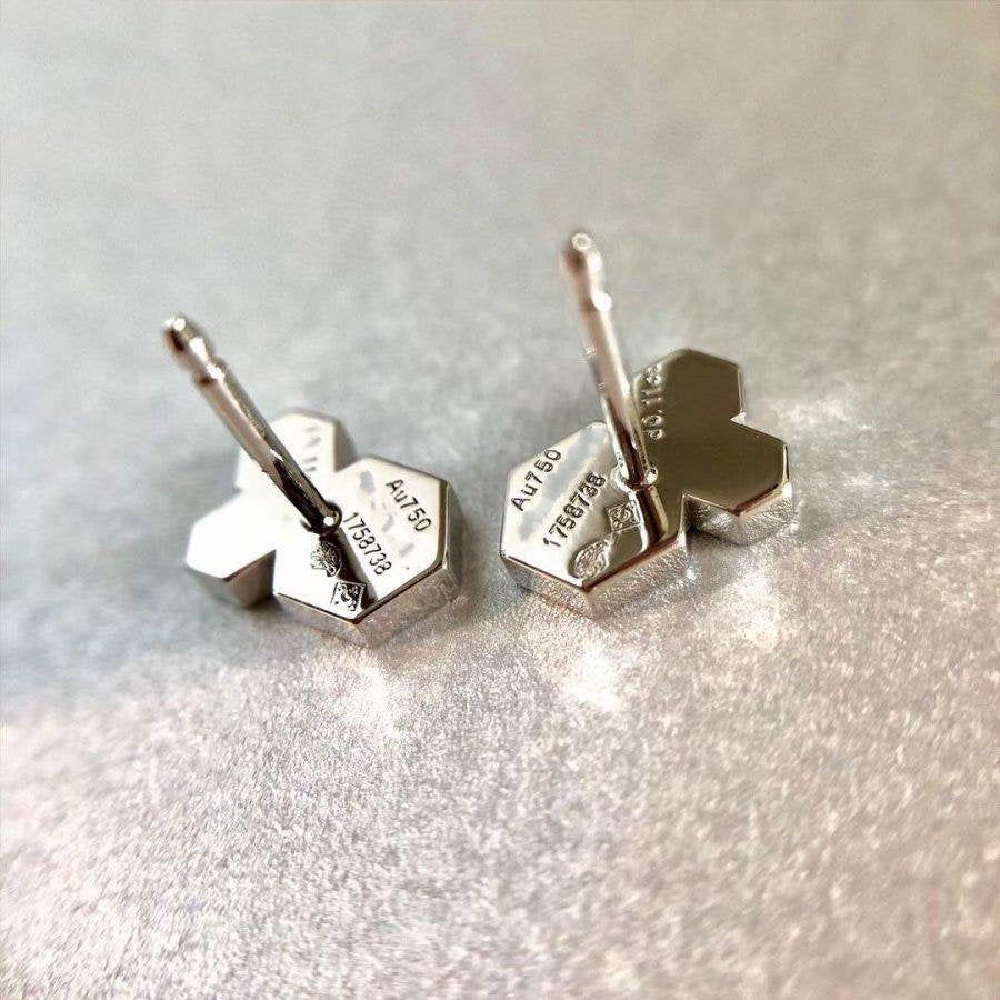[Luxe]Boucles d'oreilles en argent et diamants Bee Love
