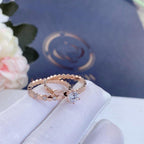 [Luxe]BAGUE BEE LOVE OR ROSE 1 DIAMANT
