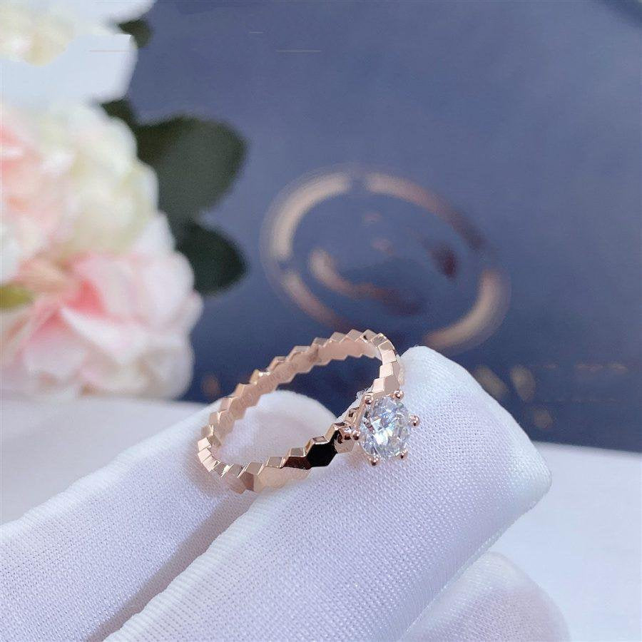 [Luxe]BAGUE BEE LOVE OR ROSE 1 DIAMANT