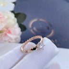 [Luxe]BAGUE BEE LOVE OR ROSE 1 DIAMANT