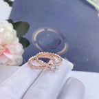 [Luxe]BAGUE BEE LOVE OR ROSE 1 DIAMANT