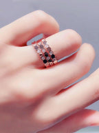 [Luxe]BAGUE BEE LOVE OR ROSE DIAMANT