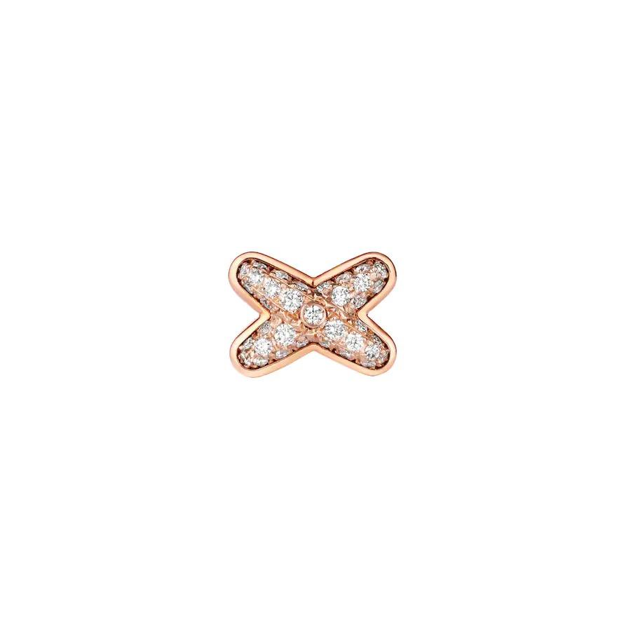 [Luxe]Boucles d'oreilles Jeux de diamants en or rose