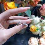 [Luxe]JEUX DE BOUCLES D'OREILLES DIAMANT ARGENT