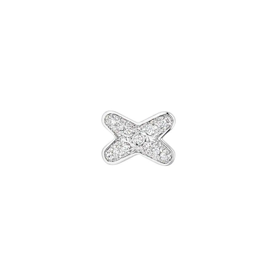 [Luxe]JEUX DE BOUCLES D'OREILLES DIAMANT ARGENT