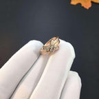 [Luxe]BAGUE JEUX DE DIAMANT OR ROSE