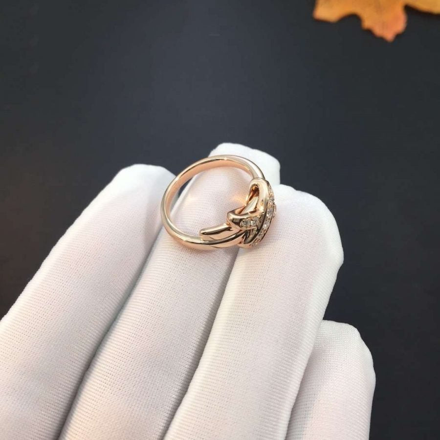 [Luxe]BAGUE JEUX DE DIAMANT OR ROSE