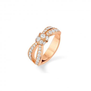 [Luxe]BAGUE LIENS EN OR ROSE ET DIAMANTS