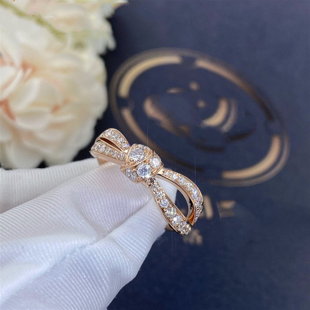 [Luxe]BAGUE LIENS EN OR ROSE ET DIAMANTS