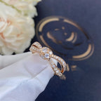 [Luxe]BAGUE LIENS EN OR ROSE ET DIAMANTS