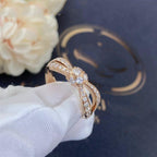 [Luxe]BAGUE LIENS EN OR ROSE ET DIAMANTS
