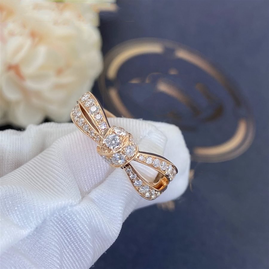 [Luxe]BAGUE LIENS EN OR ROSE ET DIAMANTS