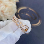 [Luxe]BAGUE LIENS EN OR ROSE ET DIAMANTS