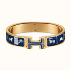 [Luxe]BRACELET H COUVERTURES BLEU FONCÉ