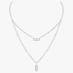 [LUXE]MOVE 2 ROW DIAMOND NECKLACE