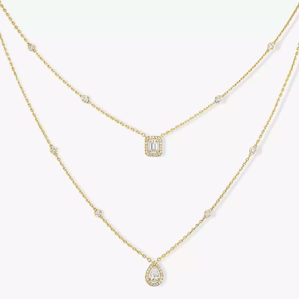 [LUXE]Diamond Necklace My Twin 2 Rows