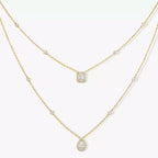 [LUXE]Diamond Necklace My Twin 2 Rows