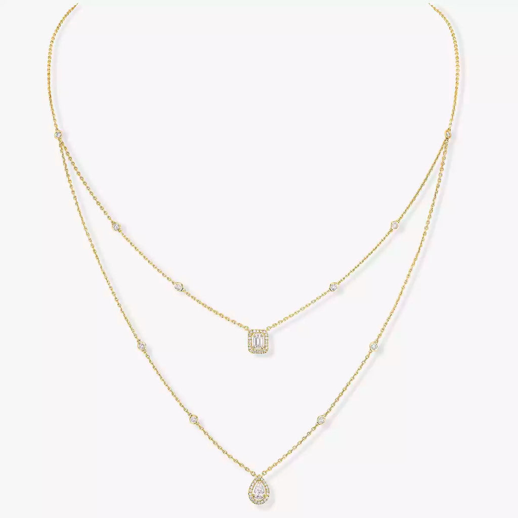 [LUXE]Diamond Necklace My Twin 2 Rows