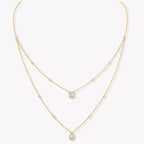[LUXE]Diamond Necklace My Twin 2 Rows