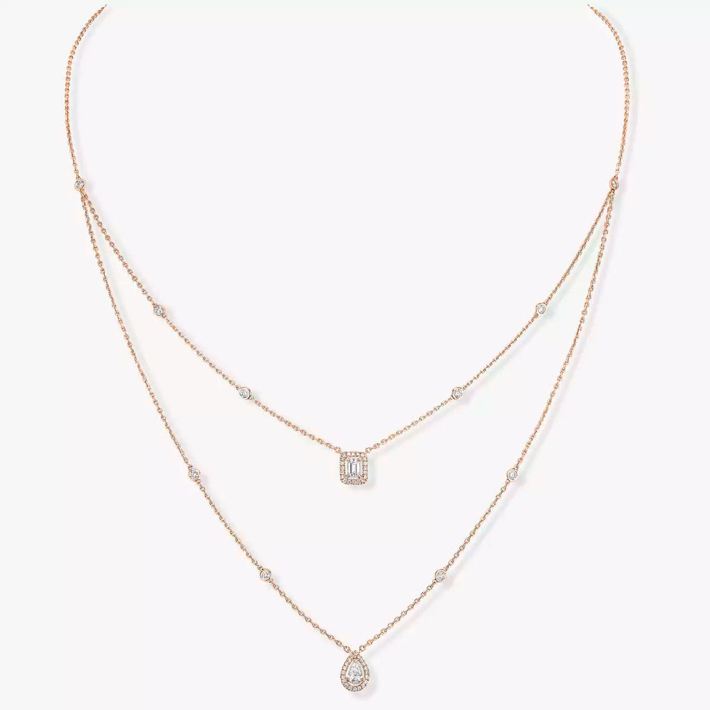 [LUXE]Diamond Necklace My Twin 2 Rows