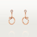 [Luxe Jewelry]JUSTE HALF DIAMOND DOUBLE EARRINGS