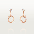 [Luxe Jewelry]JUSTE HALF DIAMOND DOUBLE EARRINGS