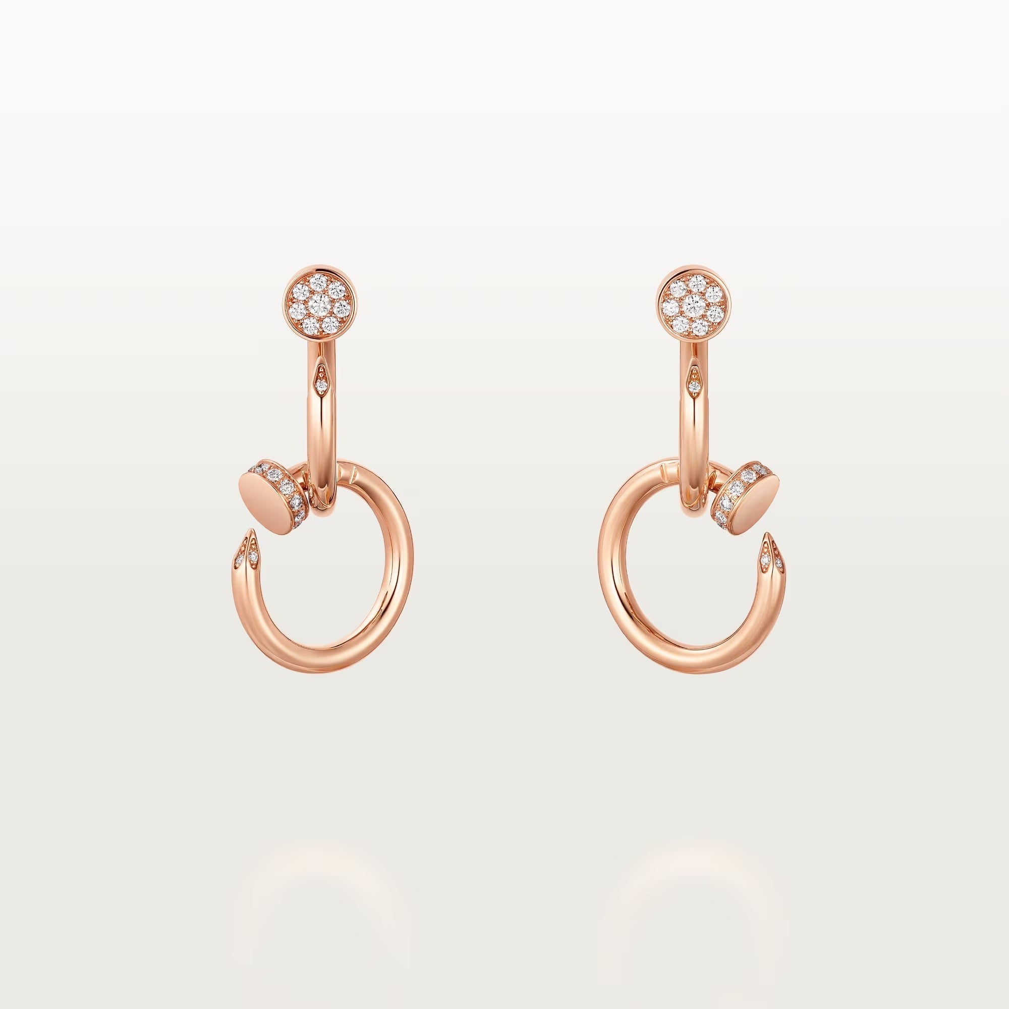 [Luxe Jewelry]JUSTE HALF DIAMOND DOUBLE EARRINGS