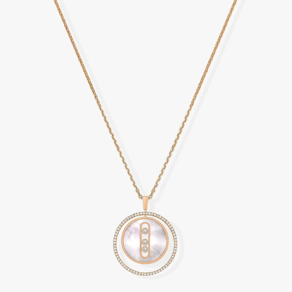 [LUXE]LUCKY MOVE MM NACRE BLANCHE DIAMOND NECKLACE