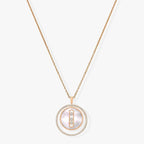 [LUXE]LUCKY MOVE MM NACRE BLANCHE DIAMOND NECKLACE