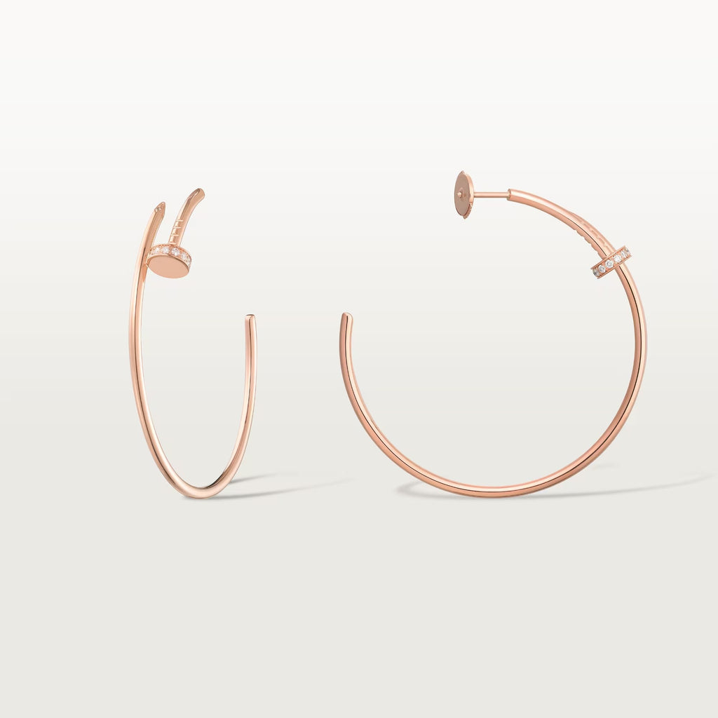 [Luxe Jewelry]JUSTE HALF DIAMOND LARGE EARRINGS