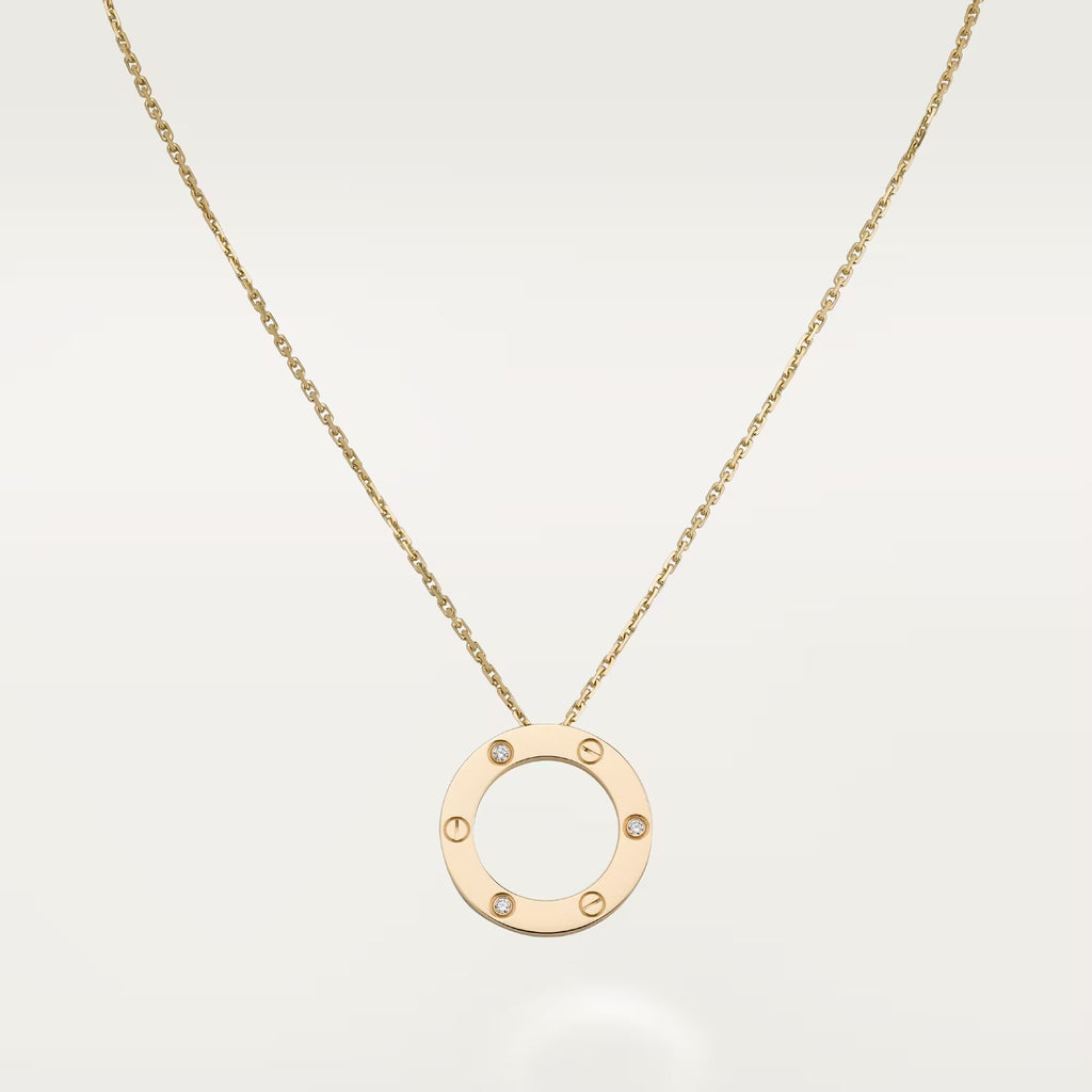[Luxe Jewelry]LOVE NECKLACE 16MM 3 DIAMONDS