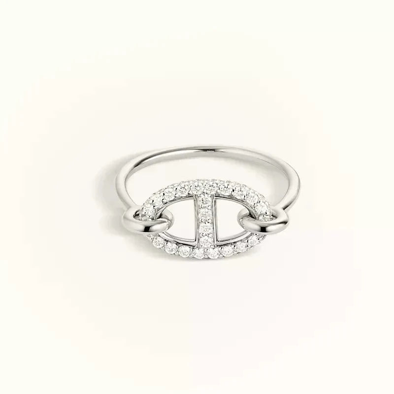 [Luxe]BAGUE RONDE PETITE ARGENT DIAMANT