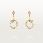 [Luxe Jewelry]JUSTE HALF DIAMOND DOUBLE EARRINGS