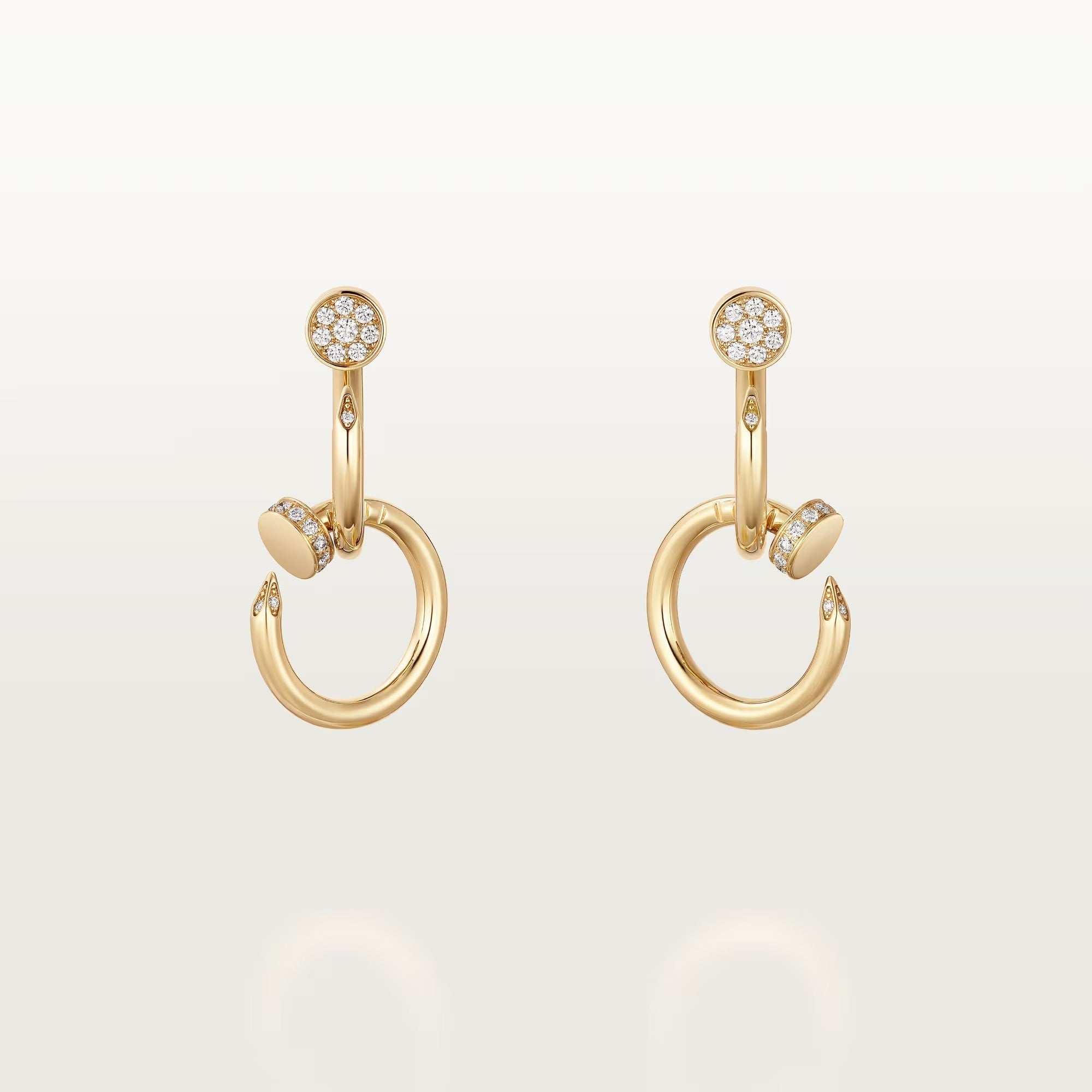 [Luxe Jewelry]JUSTE HALF DIAMOND DOUBLE EARRINGS