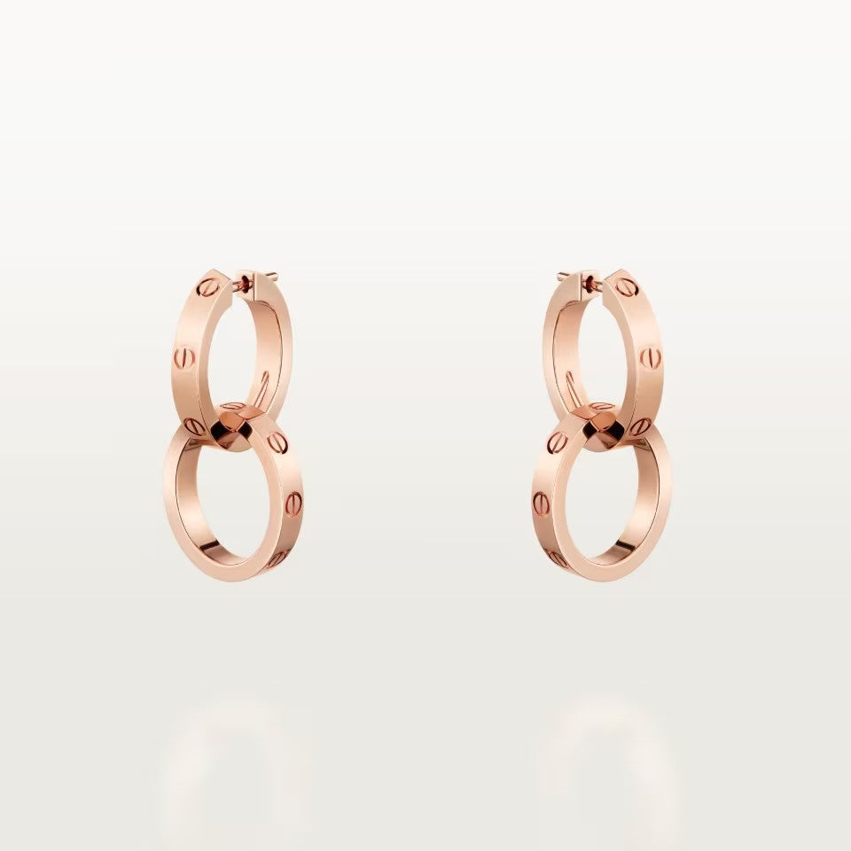 [Luxe Jewelry]LOVE 3.3MM DANGLE EARRINGS