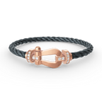 [Luxe]FORCE LARGE HORSESHOE HALF DIAMOND BRACELET ROSE GOLD