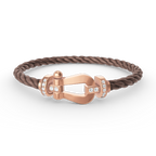 [Luxe]FORCE LARGE HORSESHOE HALF DIAMOND BRACELET ROSE GOLD