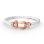 [Luxe]FORCE LARGE HORSESHOE HALF DIAMOND BRACELET ROSE GOLD